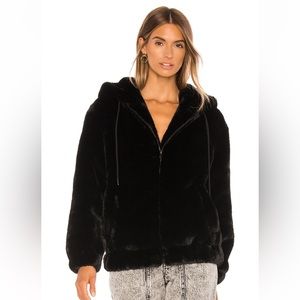 BARDOT BLACK FUR COAT